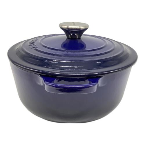 LE CREUSET (ルクルーゼ) 両手鍋 約20cm ネイビー ココット・ロンド