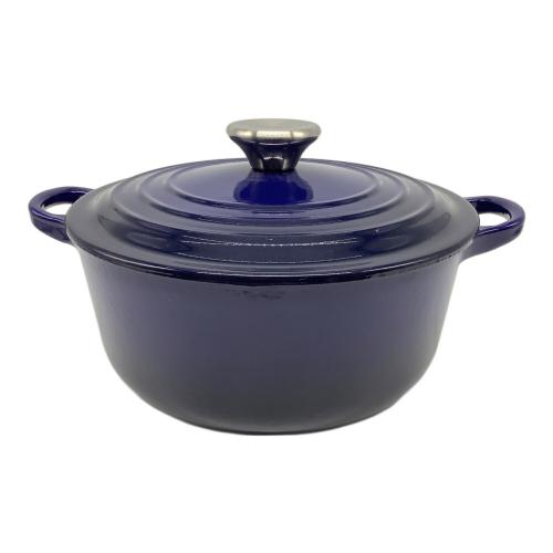 LE CREUSET (ルクルーゼ) 両手鍋 約20cm ネイビー ココット・ロンド