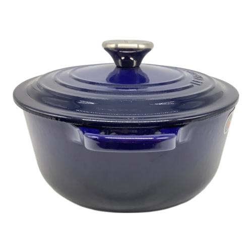 LE CREUSET (ルクルーゼ) 両手鍋 約20cm ネイビー ココット・ロンド