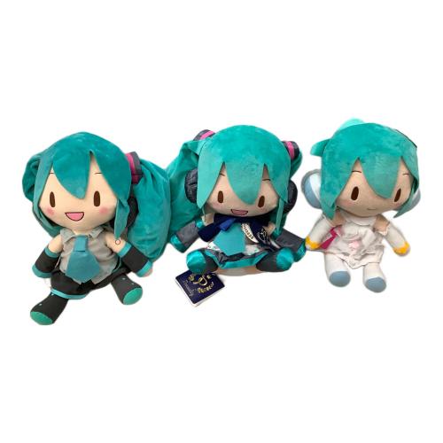 初音ミク (ハツネミク) ヌイグルミ Precialityスペシャル/メガジャンボふわふわ/ホワイトドレス 3セット