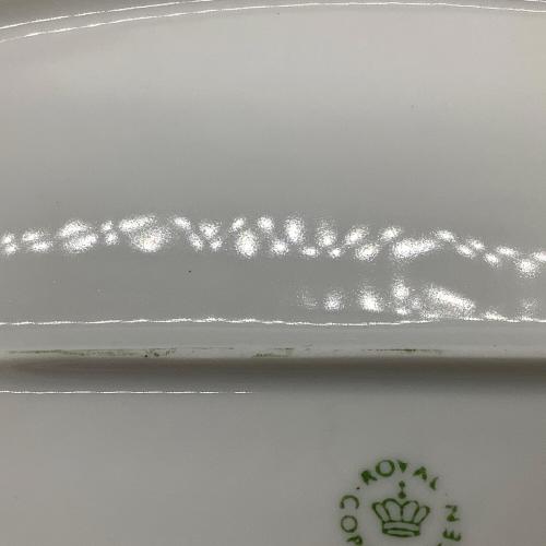ROYAL COPENHAGEN (ロイヤル・コペンハーゲン) オーバルディッシュプレート 23cm 裏面ヨゴレ有 ブルーパルメッテ