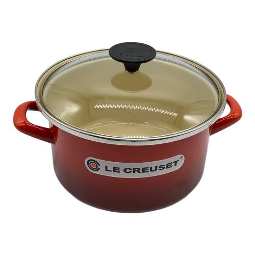 LE CREUSET (ルクルーゼ) 両手鍋 SIZE 20cm レッド EOS キャセロール