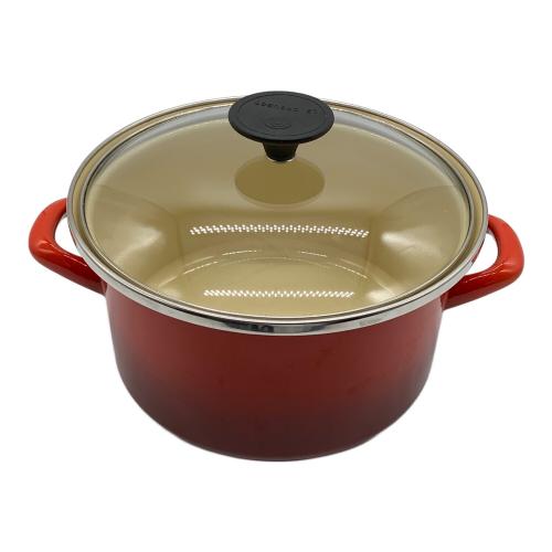 LE CREUSET (ルクルーゼ) 両手鍋 SIZE 20cm レッド EOS キャセロール