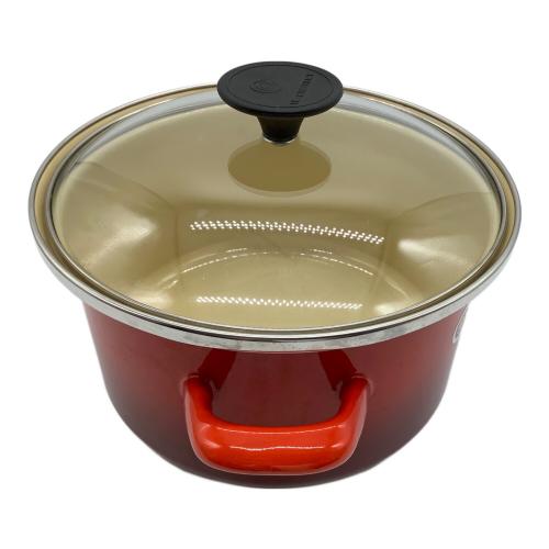 LE CREUSET (ルクルーゼ) 両手鍋 SIZE 20cm レッド EOS キャセロール