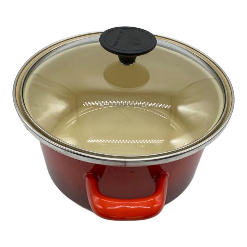 LE CREUSET (ルクルーゼ) 両手鍋 SIZE 20cm レッド EOS キャセロール