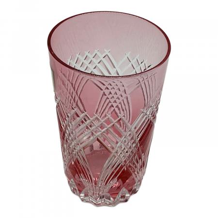 江戸切子　カガミクリスタル　✦美品✦ 　　可愛らしい❤デザインカットの置時計 KAGAMI CRYSTAL (カガミクリスタル) タンブラー 江戸切子｜トレファク