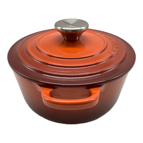 LE CREUSET (ルクルーゼ) 両手鍋 18cm オレンジ ココット・ロンド