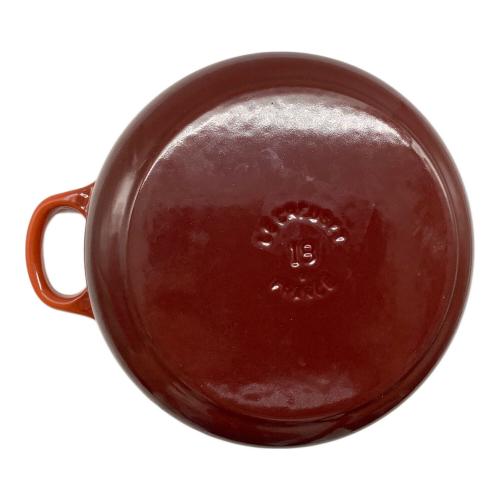 LE CREUSET (ルクルーゼ) 両手鍋 18cm オレンジ ココット・ロンド