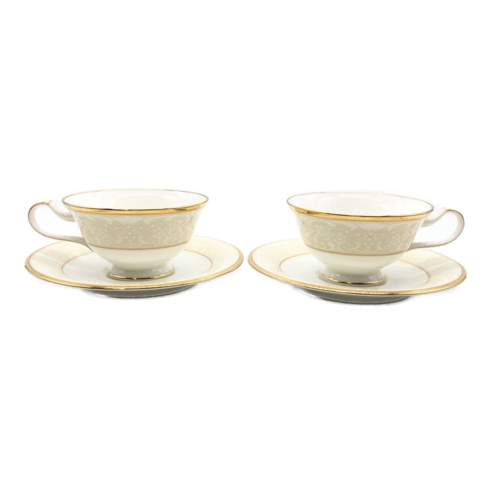 Noritake (ノリタケ) カップ&ソーサー ホワイトパレス 2Pセット