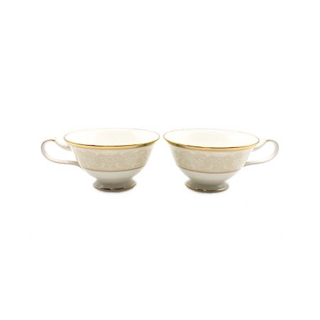 Noritake (ノリタケ) カップ&ソーサー ホワイトパレス 2Pセット