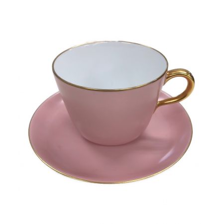 大倉陶園 (オオクラトウエン) カップ&ソーサー ピンク 色蒔き