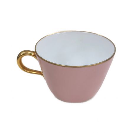 大倉陶園 (オオクラトウエン) カップ&ソーサー ピンク 色蒔き
