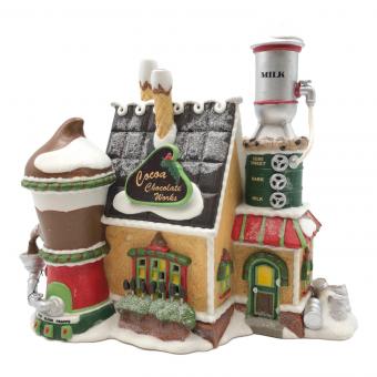 DEPARTMENT56（デパートメント56） NORTH POLE SERIES（ノースポールシリーズ）COCOA CHOCOLATE WORKS 家　1811SP02 ライト点灯確認済