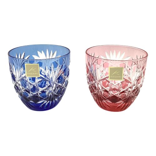KAGAMI CRYSTAL (カガミクリスタル) 冷酒杯セット 江戸切子 六角籠目紋 TPS735-2706AB