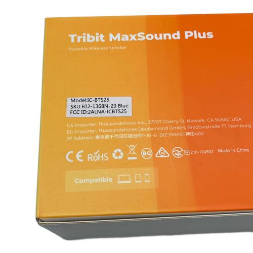 Tribit (トリビット) ワイヤレススピーカー IC-BTS25 MaxSound Plus
