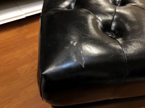 VINCENT (ヴィンセント) スツール ブラック チェスターフィールド 1人掛け VOSP32K 合皮