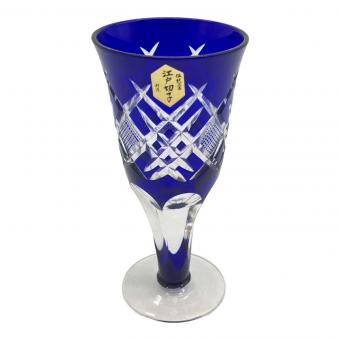 江戸切子 (エドキリコ) 足付きビール杯 M-75-B 彩鳳