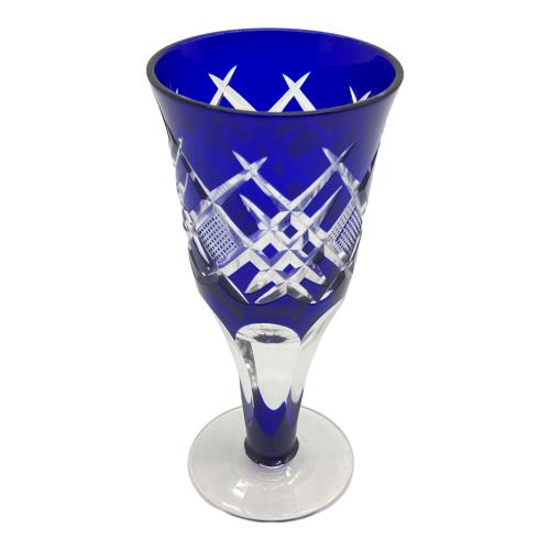 江戸切子 (エドキリコ) 足付きビール杯 M-75-B 彩鳳