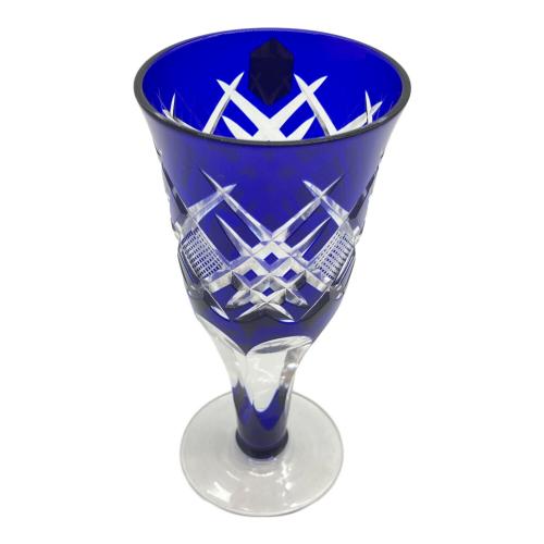 江戸切子 (エドキリコ) 足付きビール杯 M-75-B 彩鳳