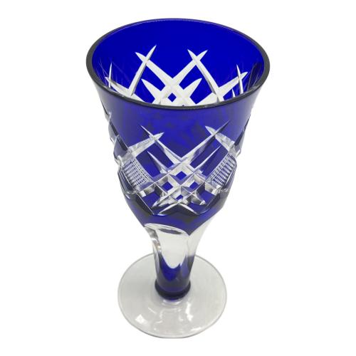 江戸切子 (エドキリコ) 足付きビール杯 M-75-B 彩鳳