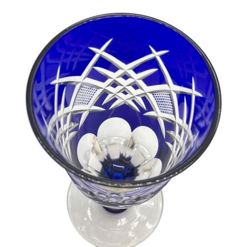 江戸切子 (エドキリコ) 足付きビール杯 M-75-B 彩鳳