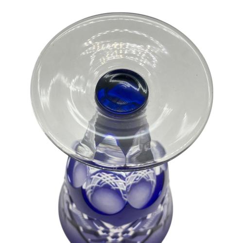 江戸切子 (エドキリコ) 足付きビール杯 M-75-B 彩鳳