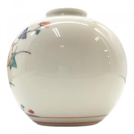十四代柿右衛門 (ジュウヨンダイカキエモン) 花瓶 錦菊鳥文 一輪生