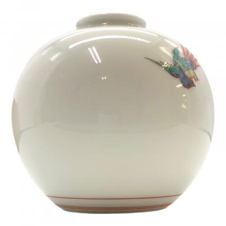 十四代柿右衛門 (ジュウヨンダイカキエモン) 花瓶 錦菊鳥文 一輪生