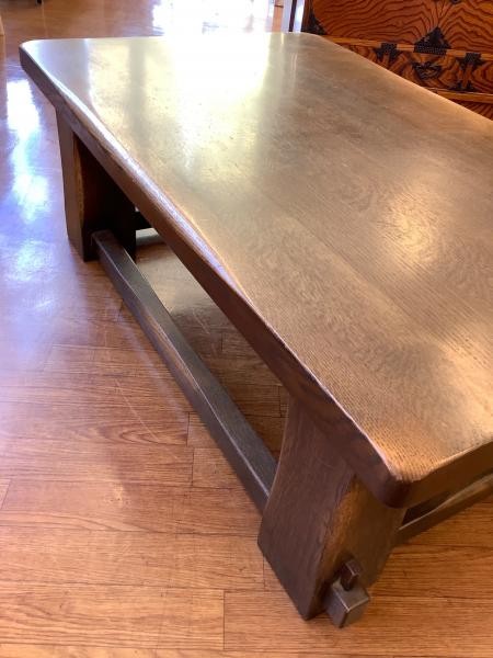 柏木工 (カシワモッコウ) センターテーブル ブラウン オーク材 