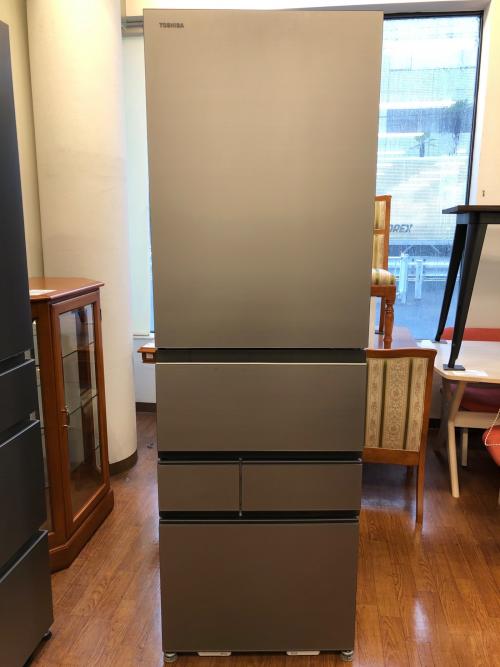 TOSHIBA (トウシバ) 5ドア冷蔵庫 UV除菌、自動タップドア モデル GR-W450GT 2024年製 452L 114L クリーニング済