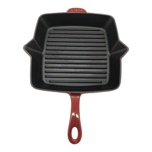 Staub (ストウブ) アメリカンスクエアグリルパン SIZE 26cm レッド