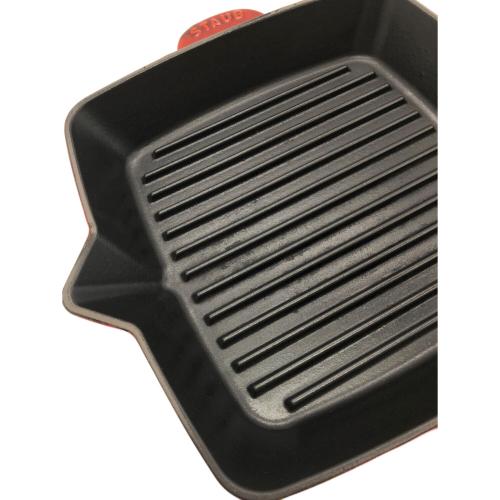 Staub (ストウブ) アメリカンスクエアグリルパン SIZE 26cm レッド