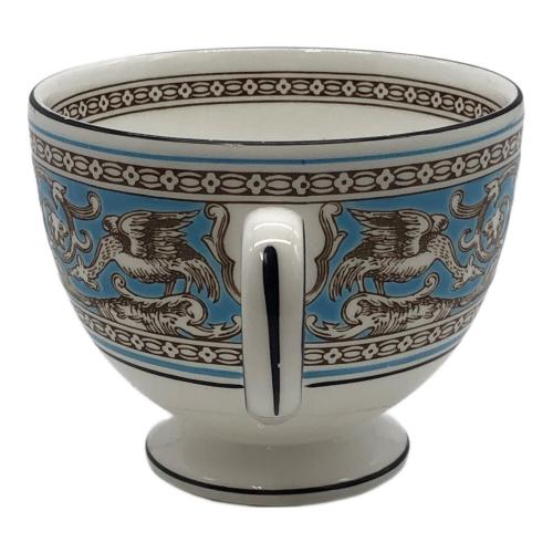Wedgwood (ウェッジウッド) カップ&ソーサー 黒壺刻印 フロレンティーン・ターコイズ