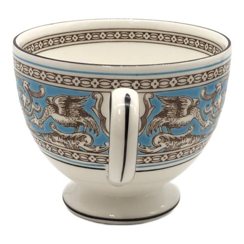 Wedgwood (ウェッジウッド) カップ&ソーサー 黒壺刻印 フロレンティーン・ターコイズ