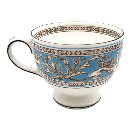 Wedgwood (ウェッジウッド) カップ&ソーサー 黒壺刻印 フロレンティーン・ターコイズ