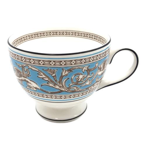 Wedgwood (ウェッジウッド) カップ&ソーサー 黒壺刻印 フロレンティーン・ターコイズ