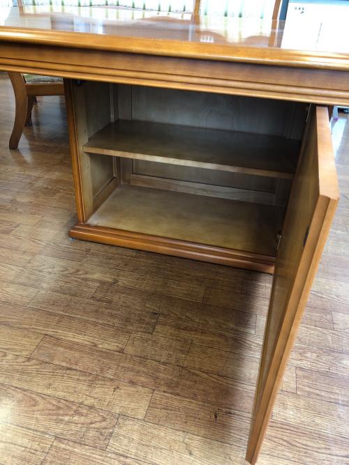 横浜ダニエル ダイニング4点セット ナチュラル×ホワイト テーブル分解可能、テーブル下収納有