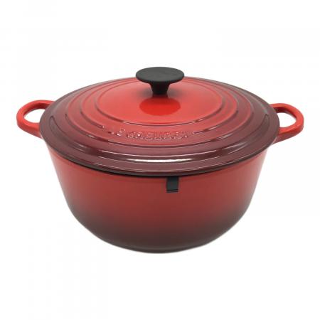LE CREUSET (ルクルーゼ) 両手鍋 SIZE 26cm レッド ココット・ロンド