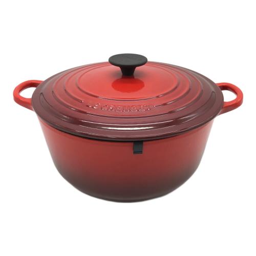LE CREUSET (ルクルーゼ) 両手鍋 SIZE 26cm レッド ココット・ロンド