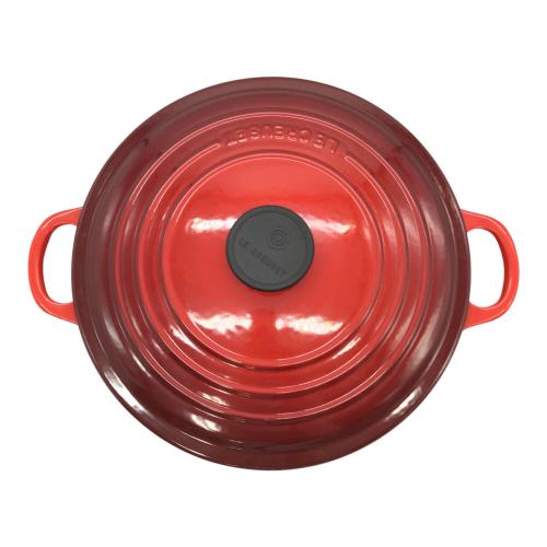 LE CREUSET (ルクルーゼ) 両手鍋 SIZE 26cm レッド ココット・ロンド