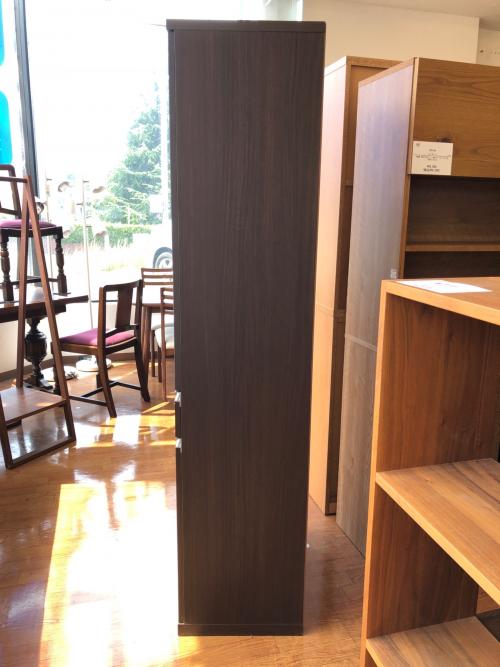 食器棚 ブラウン 2枚扉 引き出し付