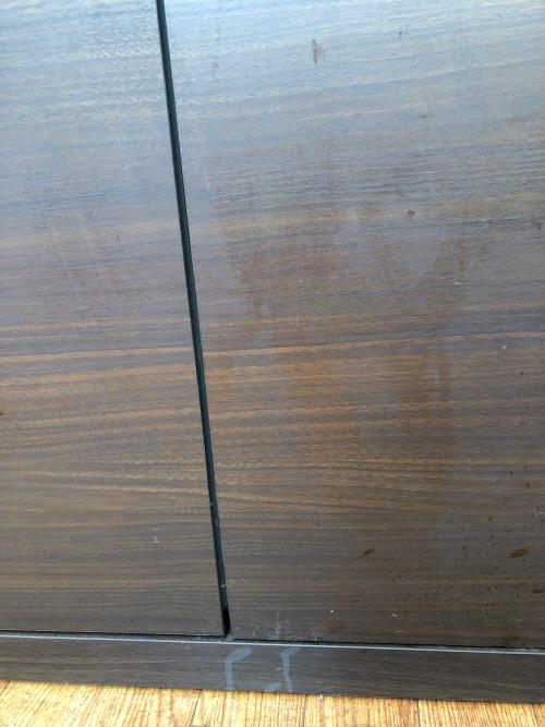 食器棚 ブラウン 2枚扉 引き出し付