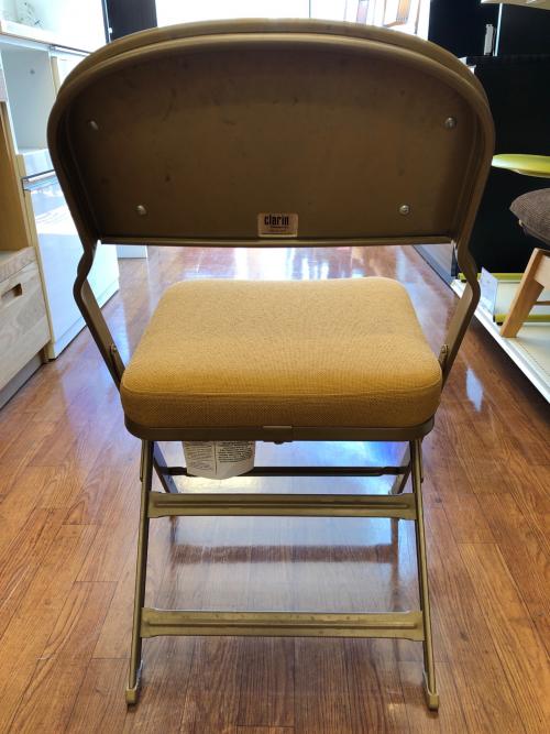 clarin (クラリン) 折りたたみチェアー ベージュ×ブラウン 77