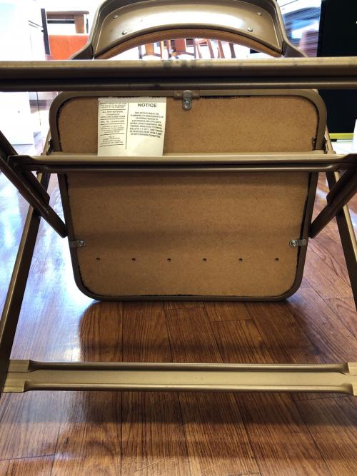 clarin (クラリン) 折りたたみチェアー ベージュ×ブラウン 77