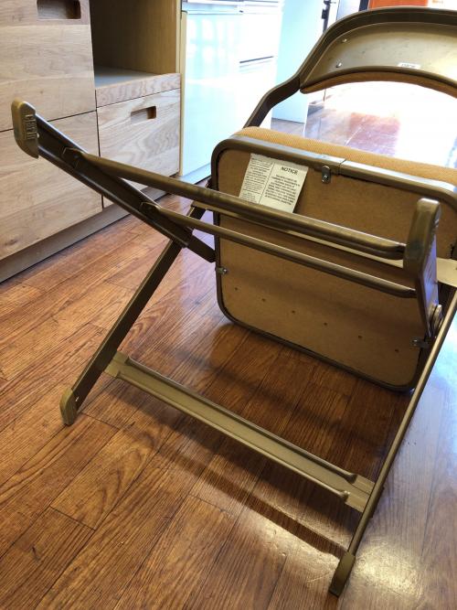 clarin (クラリン) 折りたたみチェアー ベージュ×ブラウン 77