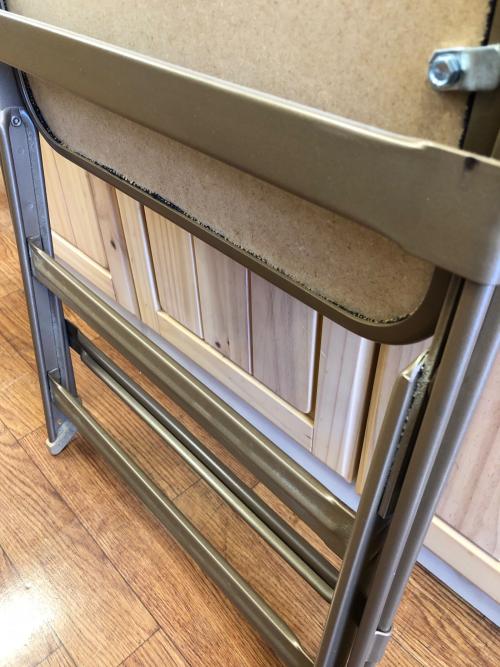 clarin (クラリン) 折りたたみチェアー ベージュ×ブラウン 77