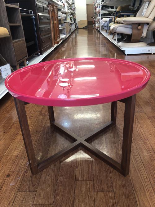 シギヤマ家具 (シギヤマカグ) コーヒーテーブル レッド×ブラウン C-60 幅:約60㎝