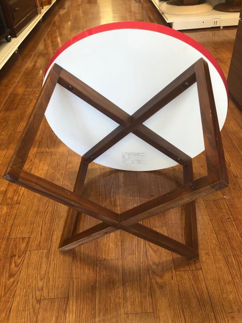 シギヤマ家具 (シギヤマカグ) コーヒーテーブル レッド×ブラウン C-60 幅:約60㎝