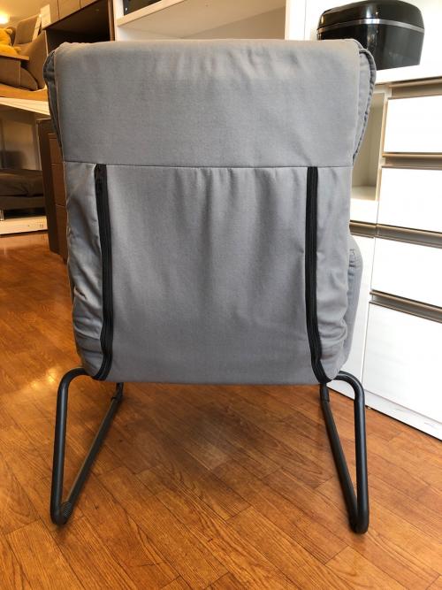 リクライニングチェアー グレー フットレスト付き