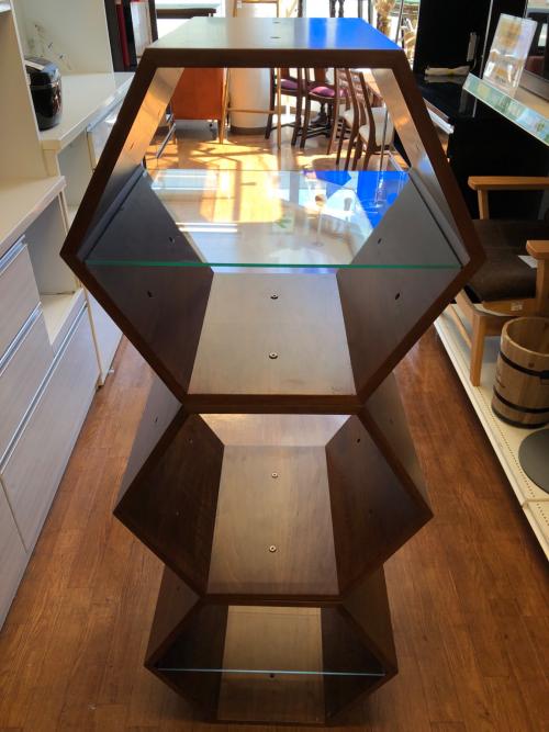 オープンシェルフ ダークブラウン 3点連結